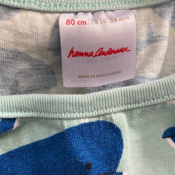 Hanna Andersson whale overalls with snaps - Picture 4 of 5